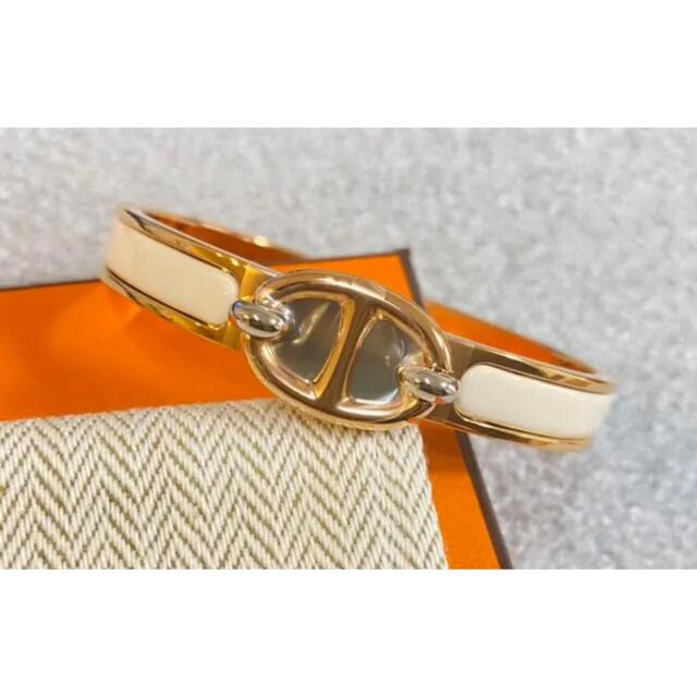 HERMES エルメス ミニクリック シェーヌダンクル クリーム×ローズ