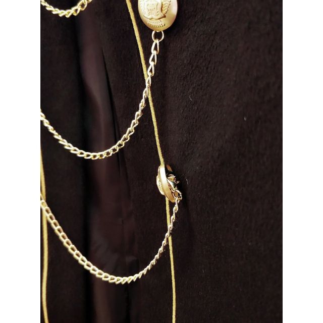 ロリータ ゴシックマント ゴスロリ 男装 クラシカル ケープ ブラック ゴールド レディースのジャケット/アウター(その他)の商品写真