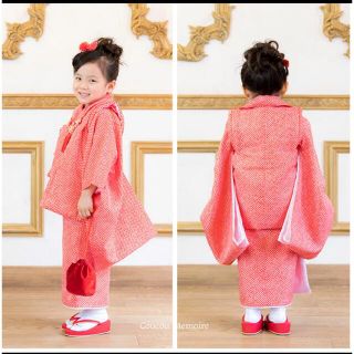 *女の子3歳着物 七五三 被布、着物、長襦袢、草履などセット*の