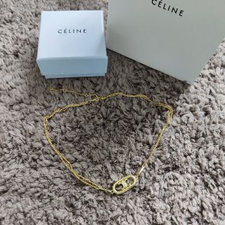 celine - CELINE セリーヌ ネックレス ハートモチーフ ロゴ アクセサリー ラインストーン レディース 約14.1g【中古品】の