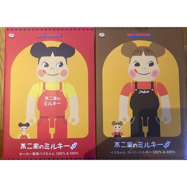 BE@RBRICK 100% 400% ホーロー看板 ペコちゃん ベアブリック