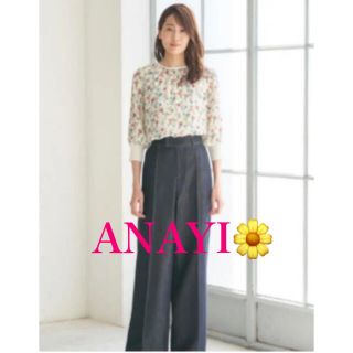 アナイ(ANAYI)のANAYI 2020【美品】デニムライクワイドパンツ34(カジュアルパンツ)