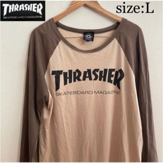 スラッシャー(THRASHER)の【複数割】スラッシャー　THRASHER 長袖　ロンT  ベージュ ブラウン L(Tシャツ/カットソー(七分/長袖))