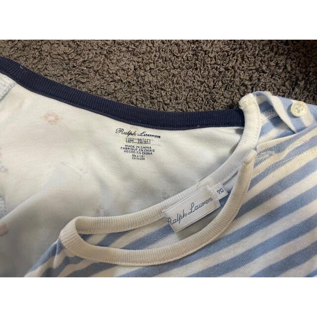 POLO RALPH LAUREN(ポロラルフローレン)のロンパース 半袖 Tシャツ 2枚セット キッズ/ベビー/マタニティのベビー服(~85cm)(ロンパース)の商品写真