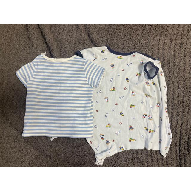 POLO RALPH LAUREN(ポロラルフローレン)のロンパース 半袖 Tシャツ 2枚セット キッズ/ベビー/マタニティのベビー服(~85cm)(ロンパース)の商品写真