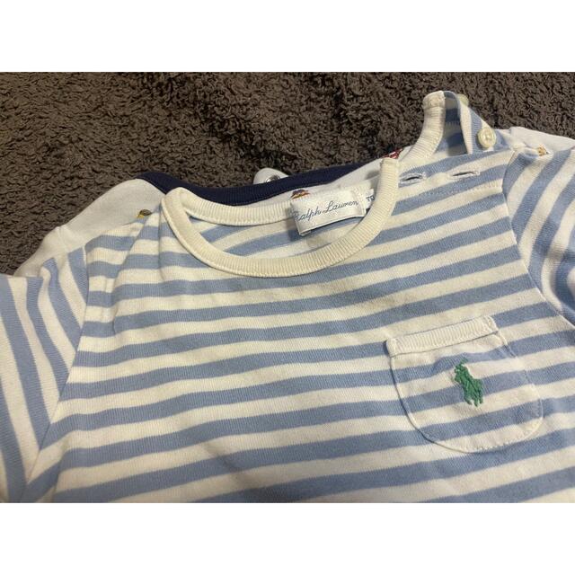 POLO RALPH LAUREN(ポロラルフローレン)のロンパース 半袖 Tシャツ 2枚セット キッズ/ベビー/マタニティのベビー服(~85cm)(ロンパース)の商品写真