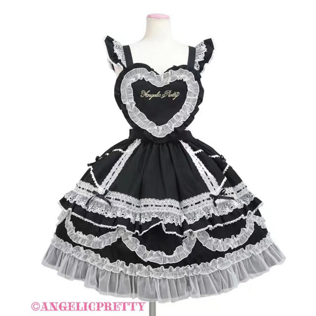 Angelic Pretty(アンジェリックプリティー)のHeart胸あて付スカート レディースのスカート(ミニスカート)の商品写真