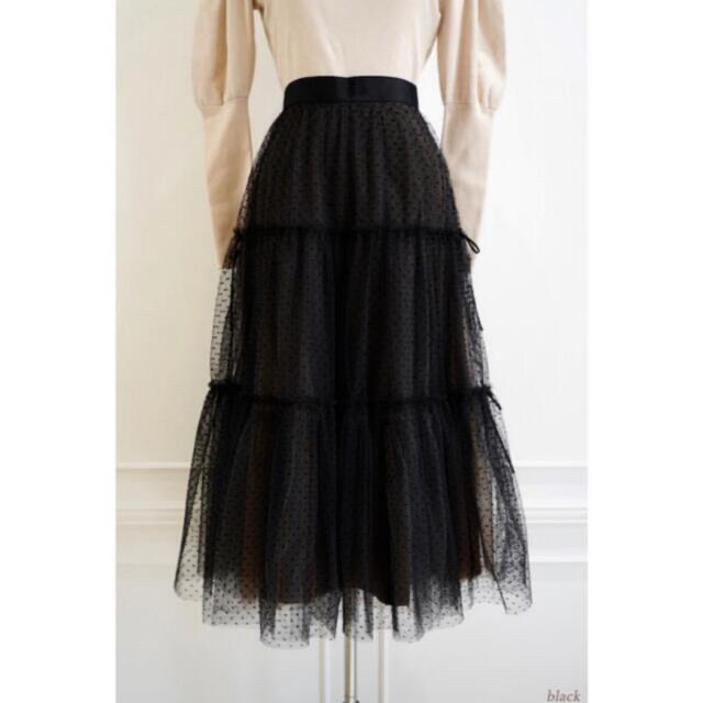 Her lip to(ハーリップトゥ)のHerlipto Layered Dot Tulle Long Skirt レディースのスカート(ロングスカート)の商品写真