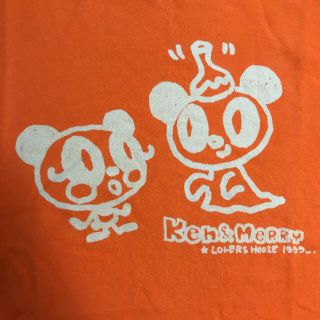 スーパーラヴァーズ(SUPER LOVERS)のラバーズハウス　長袖カットソー　オレンジ　ロンt  lovers house(Tシャツ(長袖/七分))