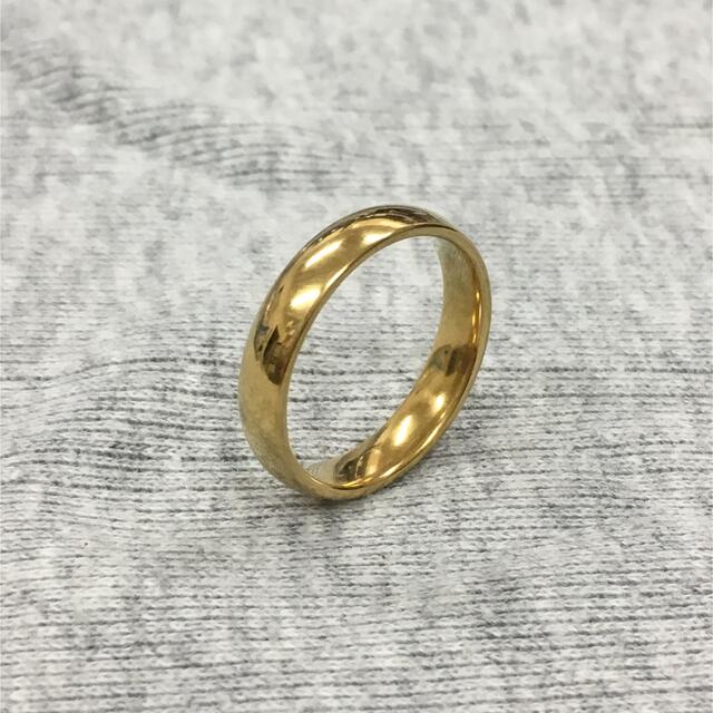 STAINLESS STEEL 4mmラウンドリング Gold メンズのアクセサリー(リング(指輪))の商品写真