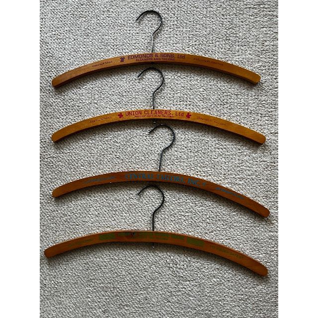 アンティーク木製ランドリーハンガー7本セット(2種類）