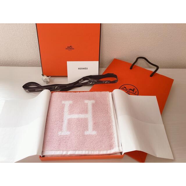 2024超歓迎 HERMES エルメス ハンドタオル アヴァロン ピンク ハンカチ