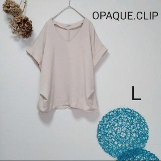 オペークドットクリップ(OPAQUE.CLIP)のOPAQUE.CLIP オペークドットクリップ　Vネックカットソー　半袖ブラウス(シャツ/ブラウス(半袖/袖なし))