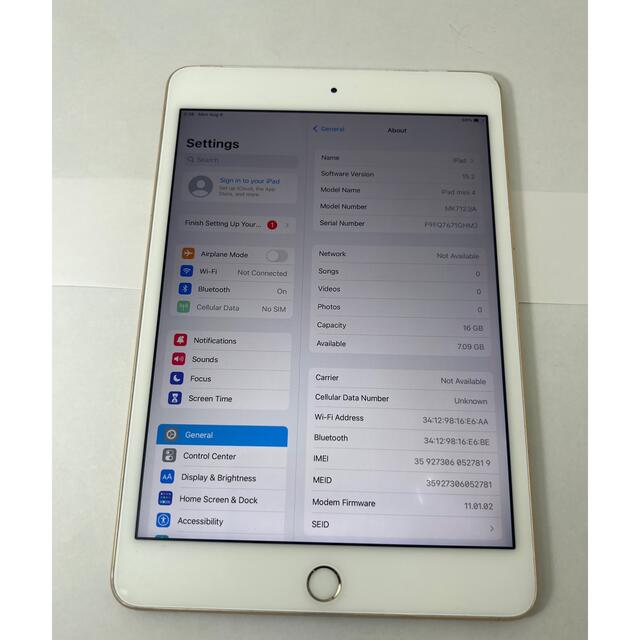 ipadmini4 16g wifi cellular docomo