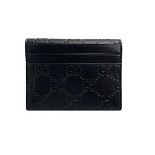 グッチ(Gucci)のグッチ GUCCI カードケース/GG柄/グッチシマレザー/黒/352365 【(名刺入れ/定期入れ)