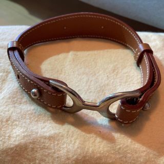 エルメス(Hermes)のHERMES エルメス ホースビット 小型犬用ドッグ 首輪 ブラウン【中古】(犬)