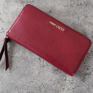 ジミーチュウ(JIMMY CHOO)の美品☆JIMMY CHOO PIPPA   長財布  ラウンドジップ レザー(財布)