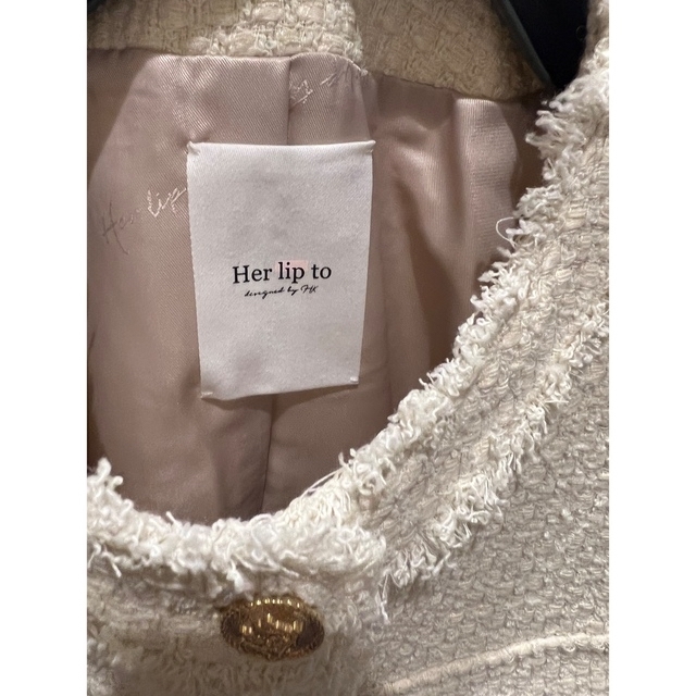 Her lip to(ハーリップトゥ)のHerlipto Spring Tweed Jacket レディースのジャケット/アウター(ノーカラージャケット)の商品写真