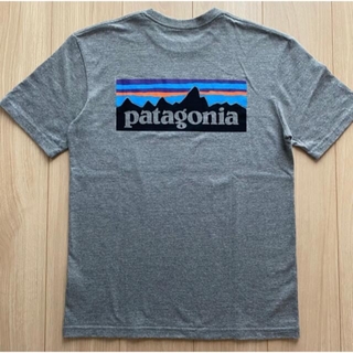 パタゴニア(patagonia)のpatagonia パタゴニア P-6ロゴ半袖Tシャツ グレー　美品(Tシャツ/カットソー(半袖/袖なし))