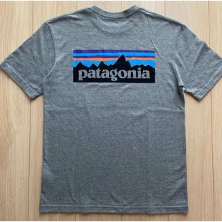 パタゴニア(patagonia)のpatagonia パタゴニア P-6ロゴ半袖Tシャツ グレー　美品(Tシャツ/カットソー(半袖/袖なし))