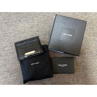 サンローラン(Saint Laurent)のSAINT LAURENT ワニ柄パスケース(名刺入れ/定期入れ)