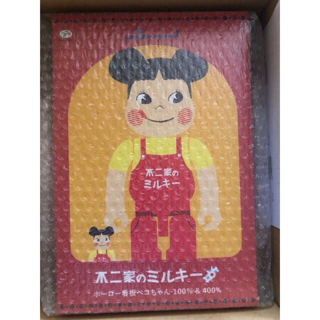 おもちゃ【新品未開封】BE@RBRICK ホーロー看板 ペコちゃん 100%＆400%