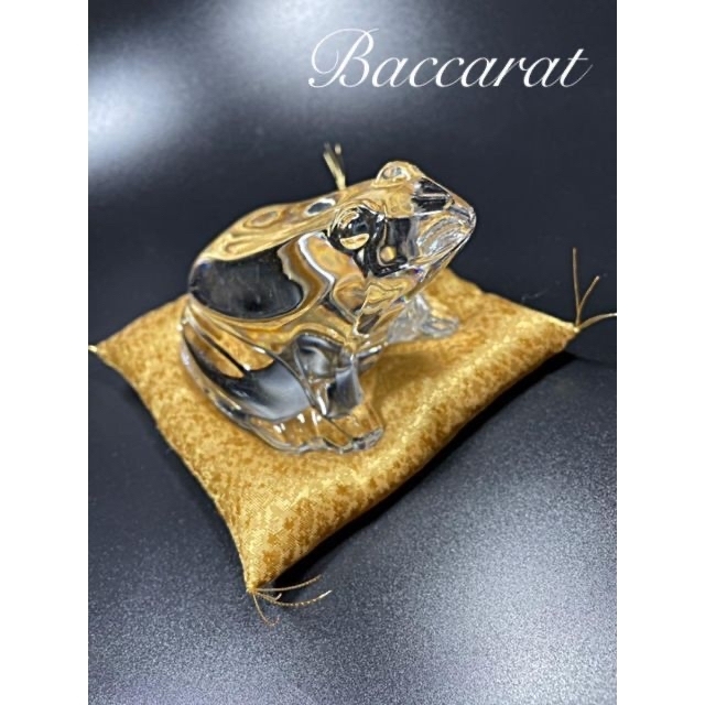 【崇高な姿】バカラ Baccarat カエル 置物 ペーパーウェイト #15