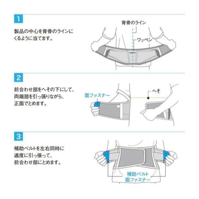 ZAMST(ザムスト)の★マーキチ様専用★【新品未使用】ザムスト　腰用サポーター　2XL スポーツ/アウトドアのトレーニング/エクササイズ(トレーニング用品)の商品写真