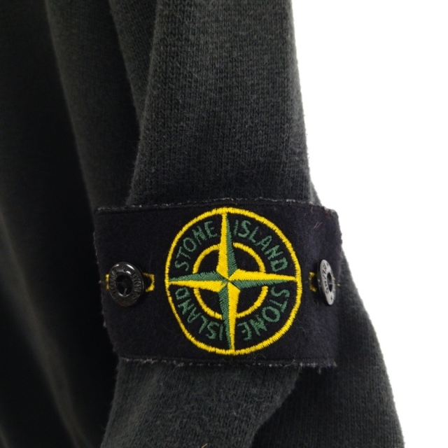 STONE ISLAND ストーンアイランド アーム ロゴパッチ サイドラインクルーネックスウェットトレーナー ブラック 6