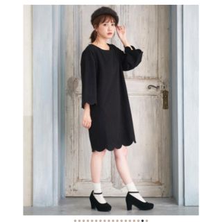 マジェスティックレゴン(MAJESTIC LEGON)のMAJESTICLEGON★WEB限定★スカラップワンピース(ひざ丈ワンピース)