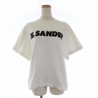 ジルサンダー(Jil Sander)のジルサンダー 半袖 Tシャツ カットソー ロゴプリント オーバーサイズ XS 白(Tシャツ(半袖/袖なし))