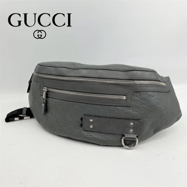 Gucci(グッチ)の■グッチ GUCCI■ グッチシマ ボディバッグ ウエストバッグ 大容量 GG柄 メンズのバッグ(ボディーバッグ)の商品写真