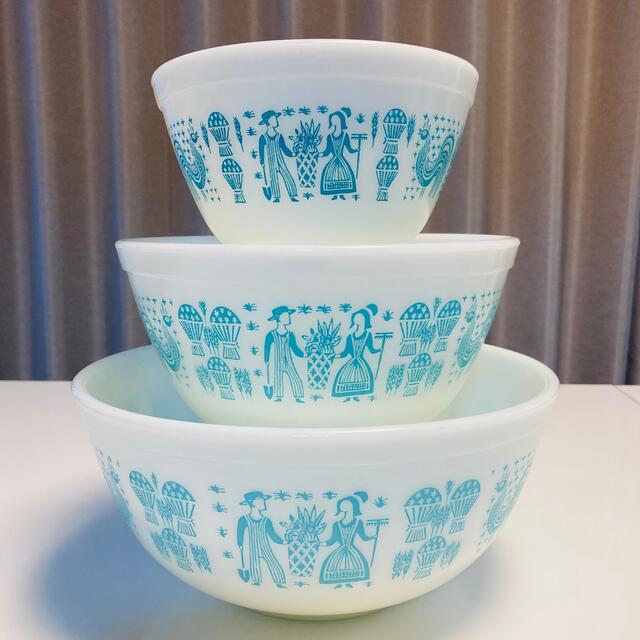 レア品　OLD PYREX オールドパイレックス　ミニボウルシリアルボウル　ペア