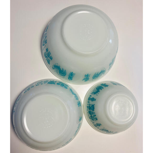 Pyrex - オールドパイレックス アーミッシュ ボウル3個セットの Pyrex - オールドパイレックス アーミッシュ ボウル3個セットの