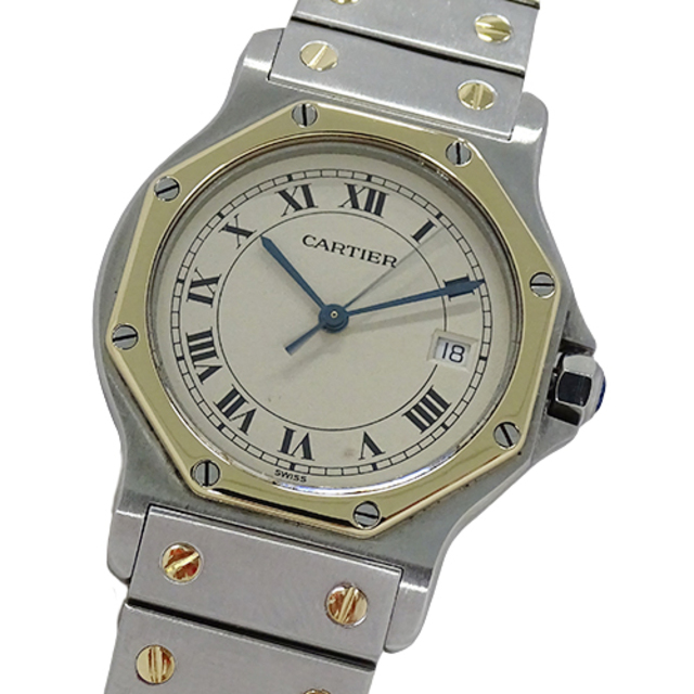 【新発売】 Cartier - カルティエ 時計 ボーイズ サントス オクタゴン コンビ デイト 腕時計 【新発売】 Cartier - カルティエ 時計 ボーイズ サントス オクタゴン コンビ デイト 腕時計