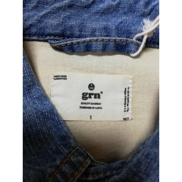 grn(ジーアールエヌ)の新品未使用　タグ付き!　GRN デニムシャツ　　サイズ１　(Mくらい) メンズのトップス(シャツ)の商品写真