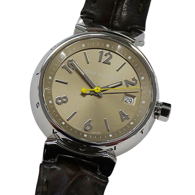 【人気商品】 VUITTON LOUIS - QZ クオーツ デイト タンブール レディース 時計 ルイヴィトン 腕時計