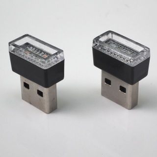 2個 イルミライト USB LEDライト 赤 & ピンク(その他)