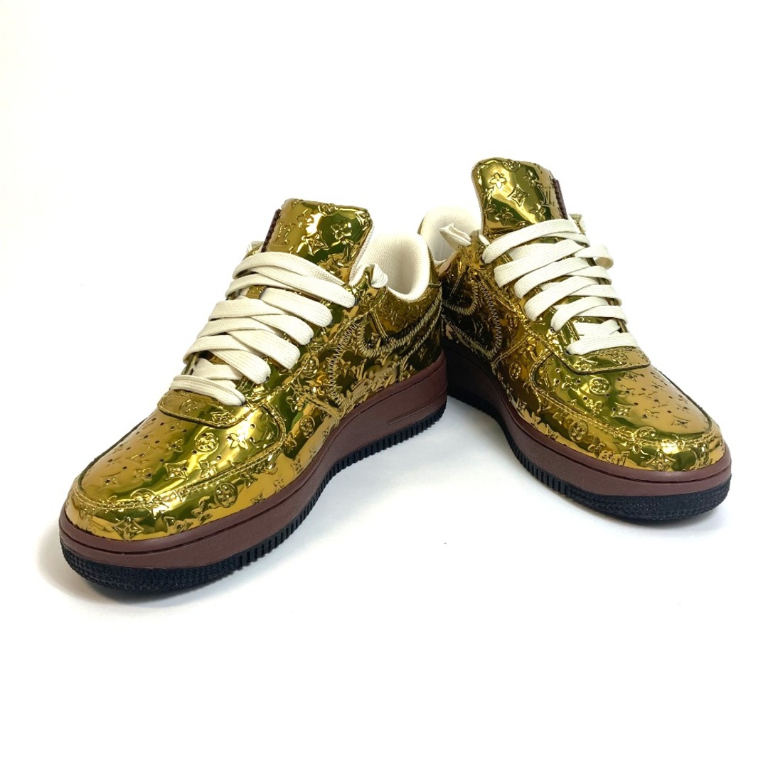 ルイヴィトン LOUIS VUITTON ナイキ エアフォース1 ロー バイ ヴァージル・アブロー Louis Vuitton Nike Air Force 1 Low By Virgil Abloh Metallic Gold スニーカー レザー ゴールド 未使用