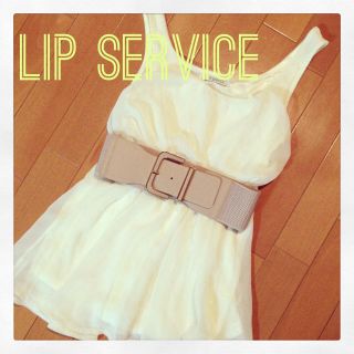 リップサービス(LIP SERVICE)のLip シフォンタンク ベルトset(Tシャツ(半袖/袖なし))