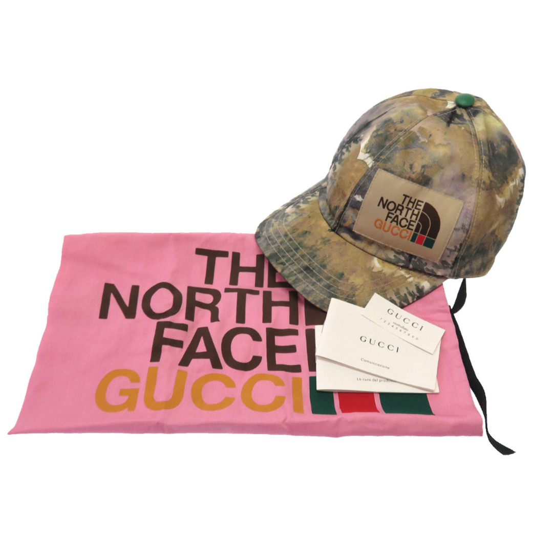 Gucci(グッチ)の未使用 グッチ × ノースフェイス コットン グリーン キャップ 帽子 0013 【中古】 GUCCI × North Face レディースの帽子(その他)の商品写真