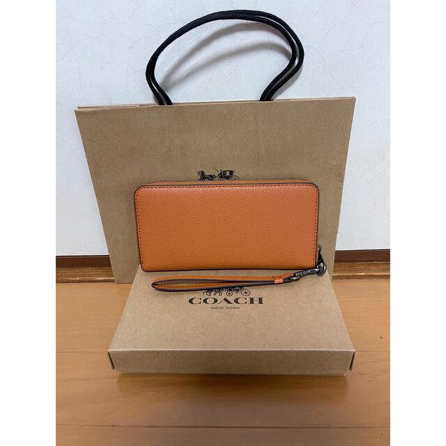 COACH(コーチ)のCOACH  コーチ　コーチロゴ　ブラウン　ラウンドファスナー　ストラップ メンズのファッション小物(長財布)の商品写真