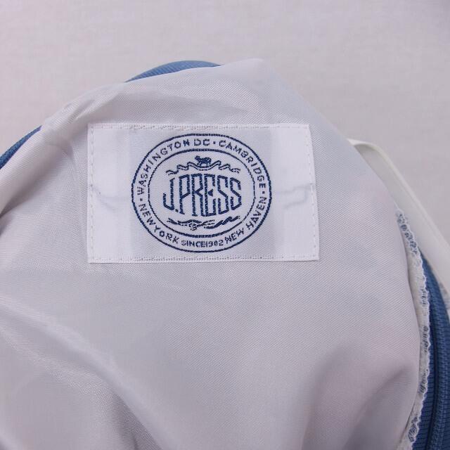 J.PRESS(ジェイプレス)のジェイプレス  フレア スカート ひざ丈 花柄 ボーダー 薄手 7 青 白 レディースのスカート(ひざ丈スカート)の商品写真