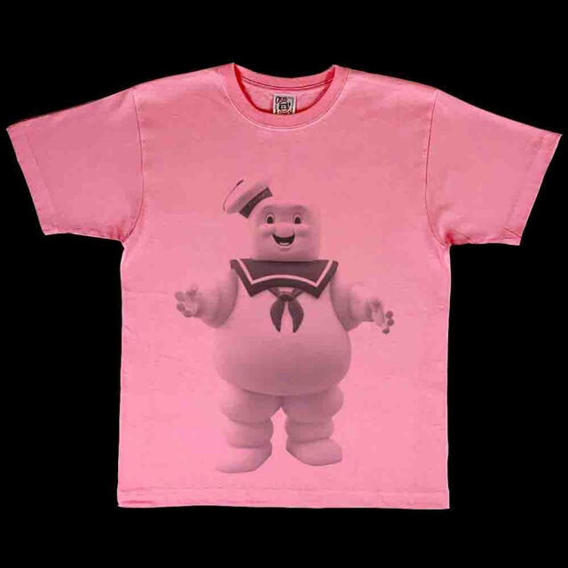 新品 ビッグプリント ゴーストバスターズ マシュマロマン 映画 ピンク Tシャツ