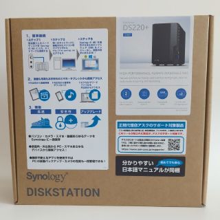 Synology 2ベイNAS DiskStation DS220+ 増設済(PC周辺機器)