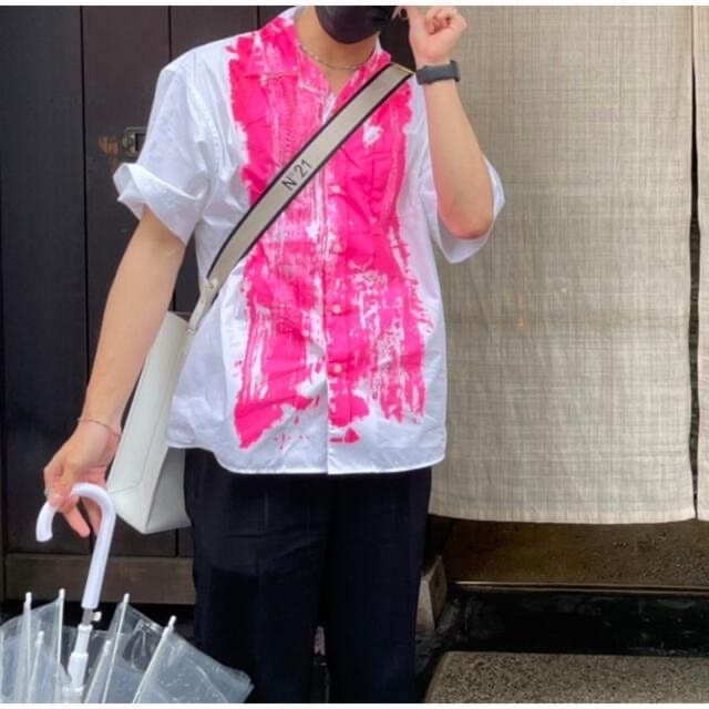 Marni - MARNI ペイント オープンカラー コットン シャツ 46の通販 by