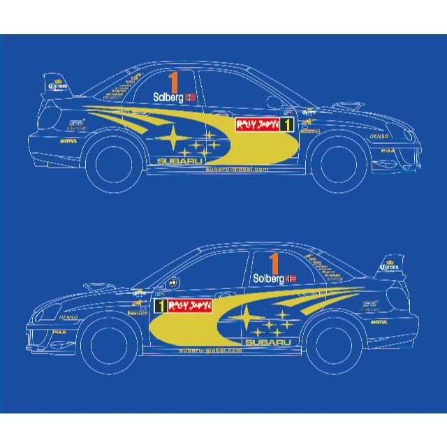 WRC 2004 RALLY JAPAN SUBARU GDBレプリカステッカー