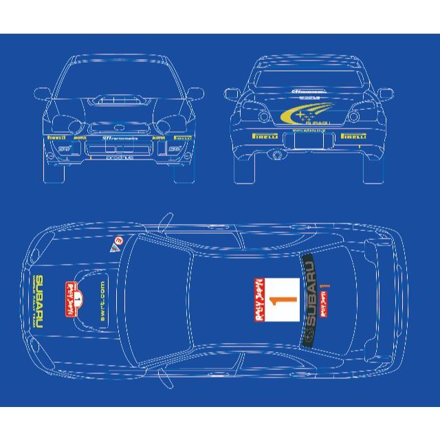 WRC 2004 RALLY JAPAN SUBARU GDBレプリカステッカー 1