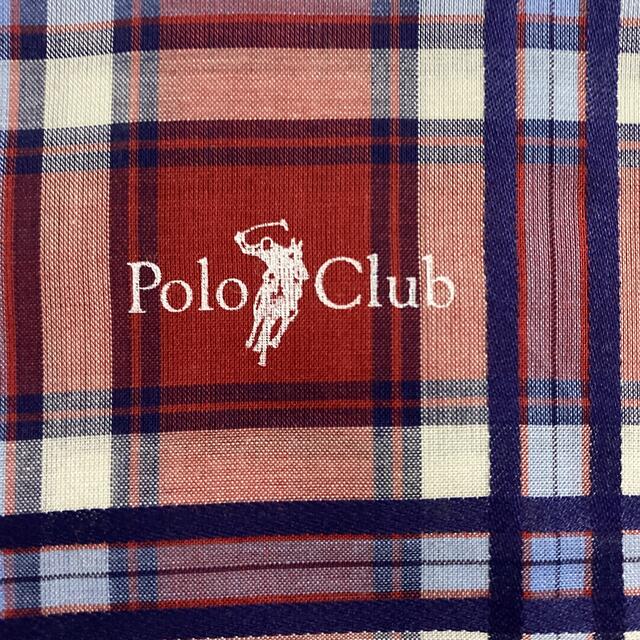 Polo Club(ポロクラブ)のPOLO ポロクラブ　ハンカチ　未使用品　レッドチェック　#2129 メンズのファッション小物(ハンカチ/ポケットチーフ)の商品写真