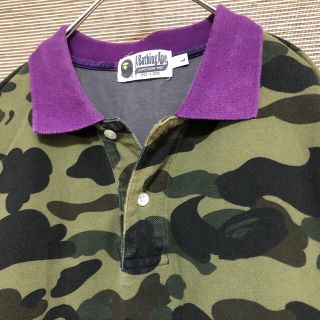 A BATHING APE - 【アベイシングエイプ】半袖 ポロシャツ 迷彩 サメ ...